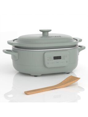 4 Quart Programmable Slow Cooker - 8-in-1 Multi Cooker, Non-Toxic Stoneware